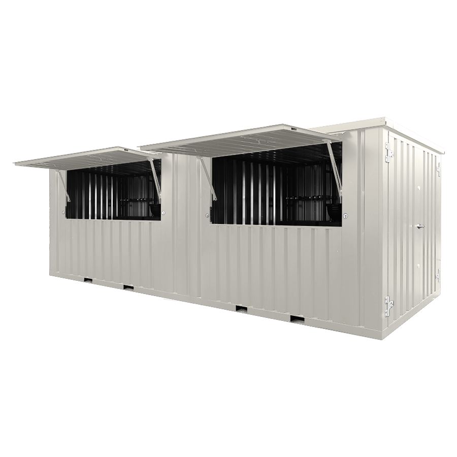 20 Foot White Container Bar – Perfect for Bars, Cafes, and Events